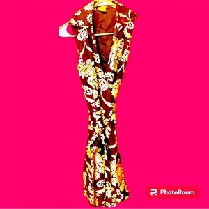 ANN TAYLOR Black and White 100% Silk Sleeveless Wrap Dress with Collar S 0 EUC